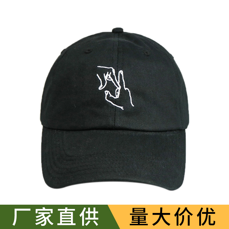 ACE Manufactor wholesale Chinese style Brimmed hat finger Embroidery cotton material Versatile Hat customized