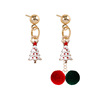 Christmas fashionable universal metal earrings for elderly, European style, Birthday gift