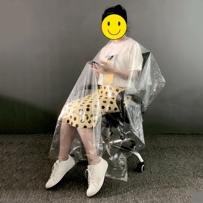 壹次性成人通用染發披肩發廊專用焗油染發工具理發透明美pe發圍布