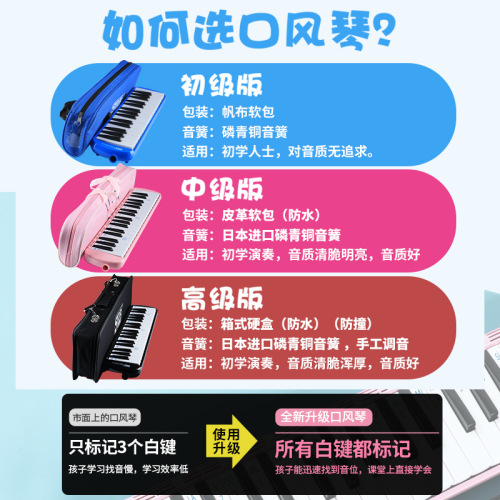 Gadrey 37-key and 32-key accordion for primary school students, beginner classroom teaching, children's mouth-blown musical instrument