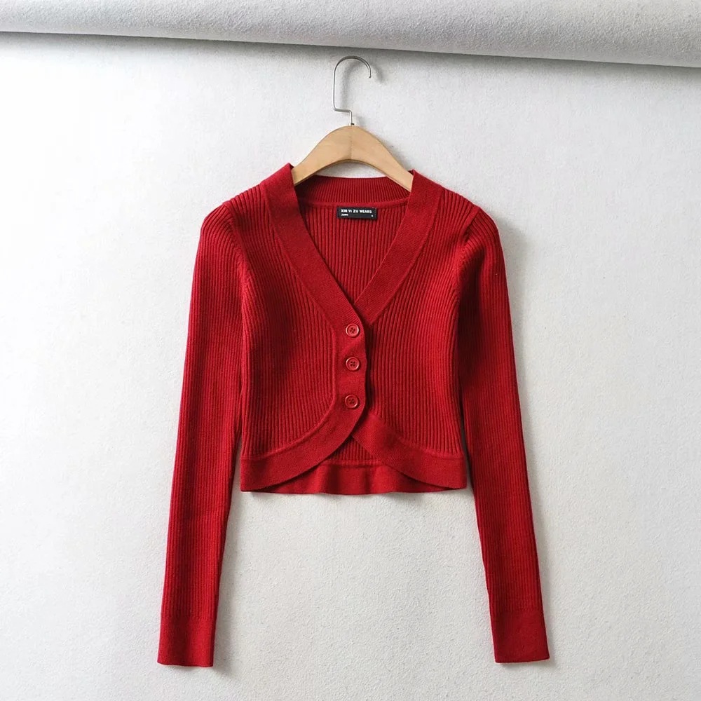 autumn and winter three-button short cardigan jacket NSHS25201