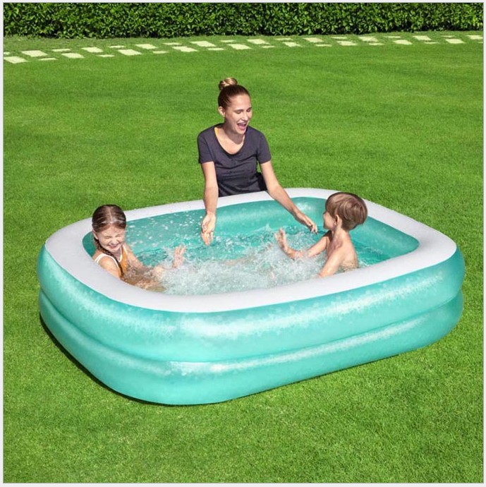Bestway54005 two-ring rectangular pool family paddling pool inflatable swimming pool Children's ocean ball pool