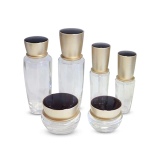 加工定制玻璃化妆品套装护肤系列产品爽肤水瓶乳液瓶膏霜瓶