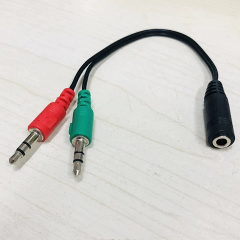 Laptop, mobile phone, adapter cable, microphone, 3.5mm, 2 in 1