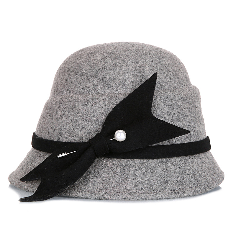 Sombrero Otoño e Invierno Nuevo estilo coreano estilo japonés lana pura de las mujeres en forma especial cálido sombrero de moda sombrero de fieltro hecho a mano al por mayor image 4
