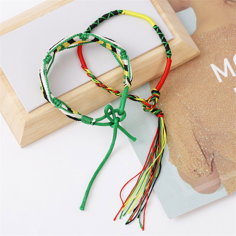 Bohemian Trend Color Rope Multilayer Hand-woven Bracelet Set For Women display picture 3