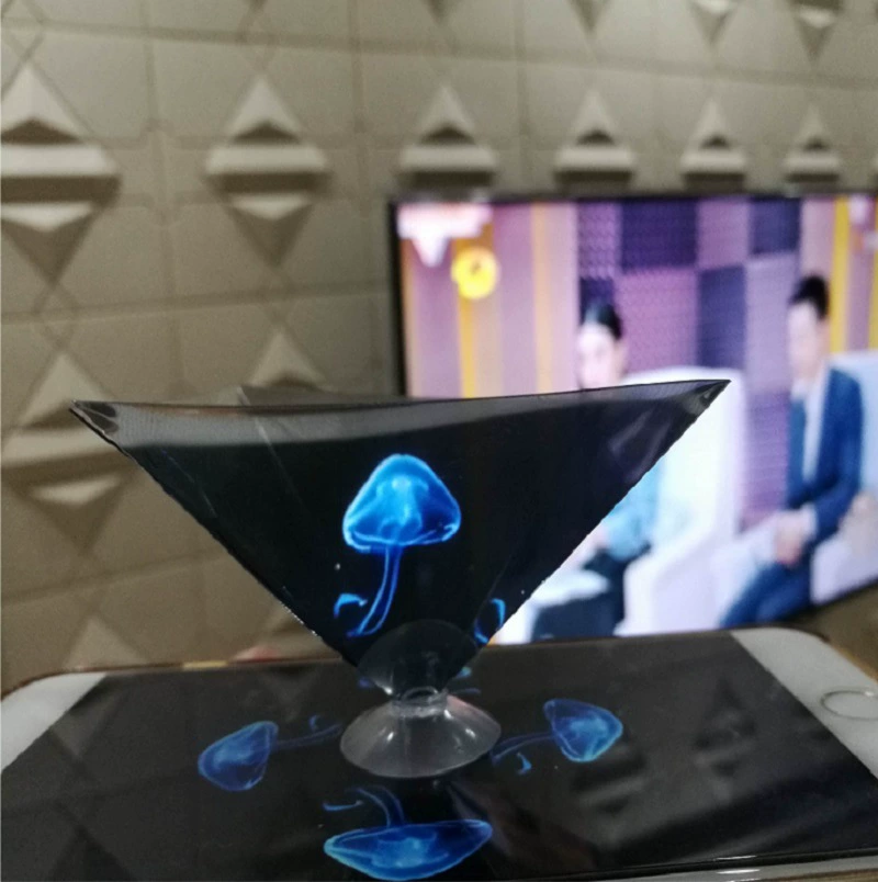 Голографический 3D проектор для мобильного телефона 3D Голографическая Пирамида невооруженным глазом 3D четырехмерное изображение простой голографический DIY