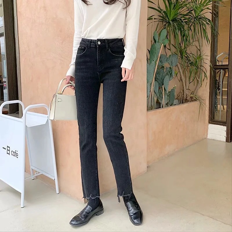 autumn and winter new high-waisted jeans  NSAC14425