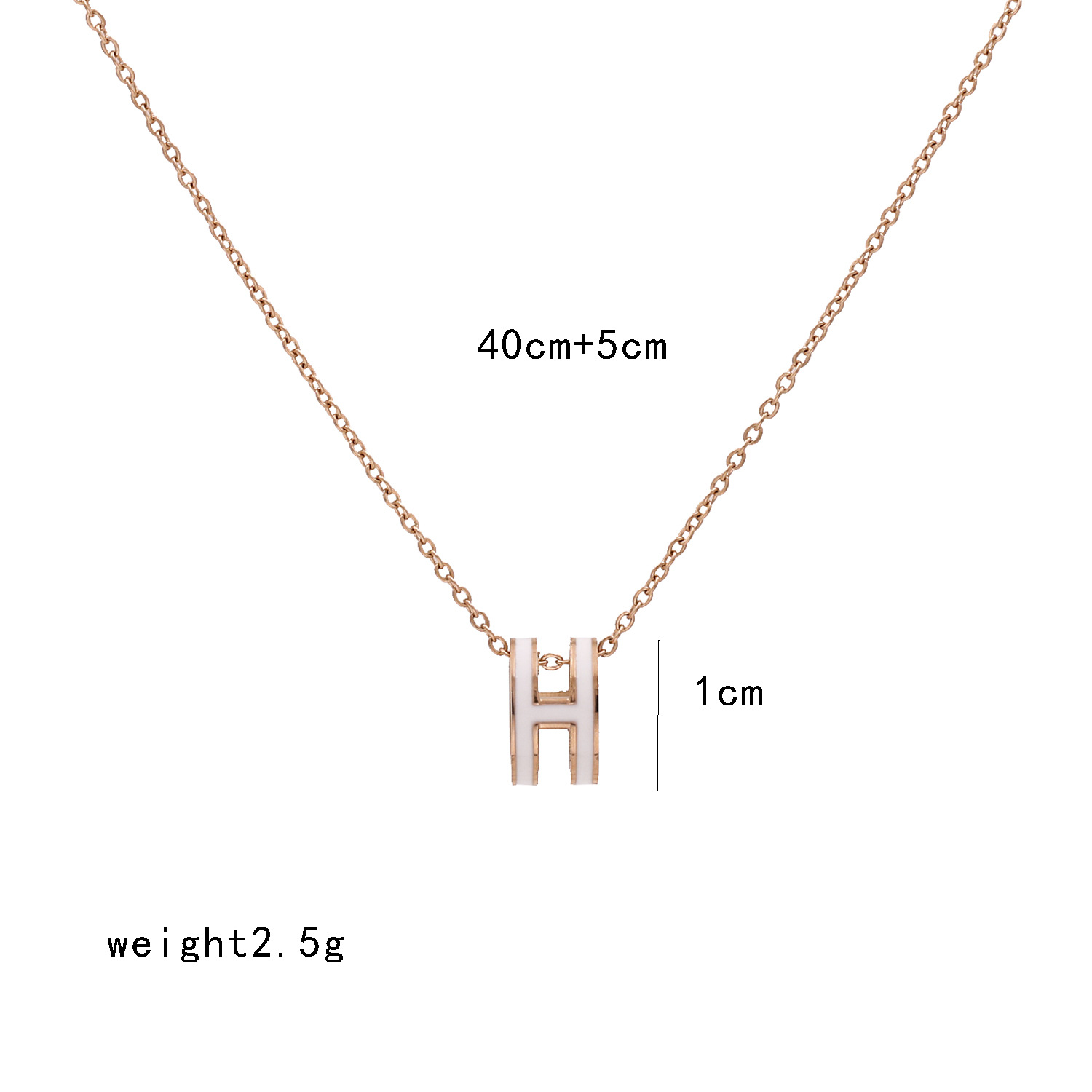 New Fashion Simple Geometric H Letter Pendant Necklace Wild Clavicle Chain display picture 12