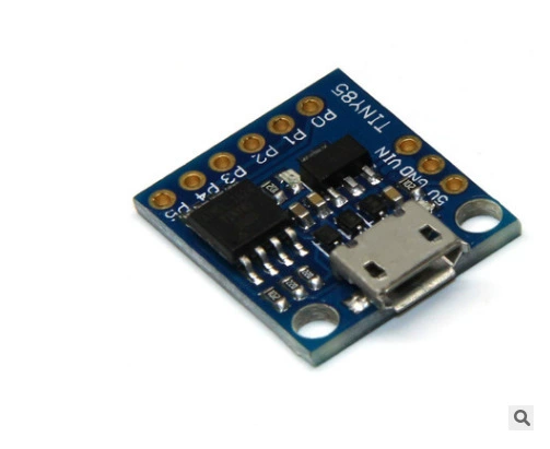Синяя отладочная плата Micro USB на базе Attiny85