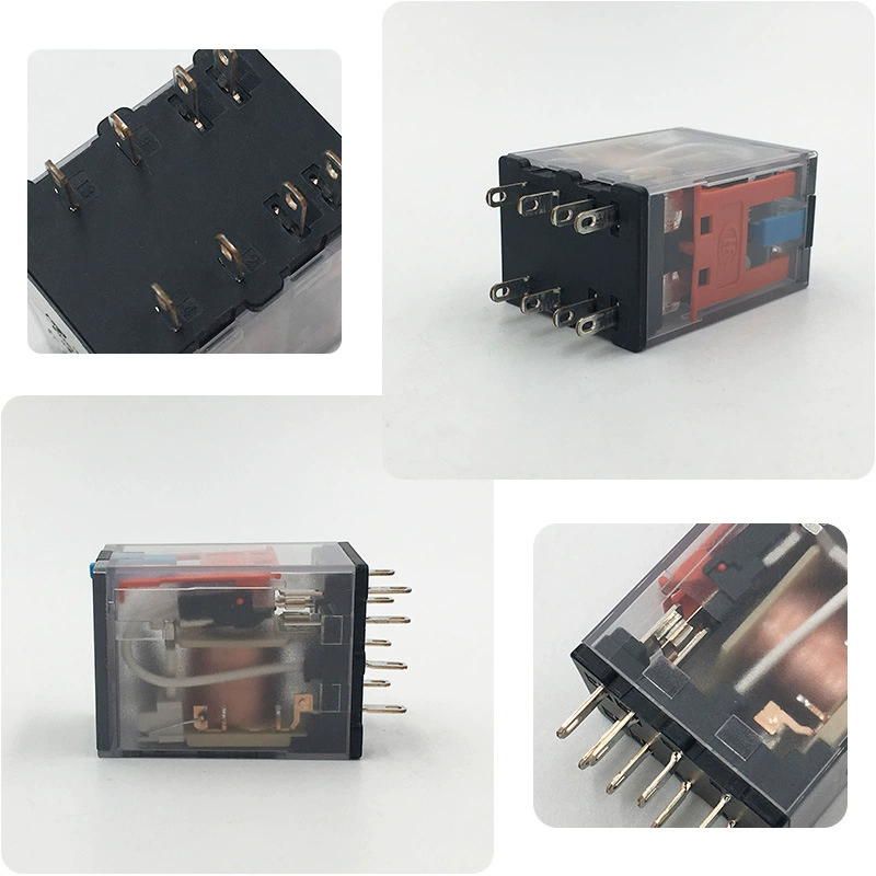 Реле промежуточное DC24V макро питания HF18FZ-24-2Z233, двухгрупповое переключающее, 8 контактов, 7A