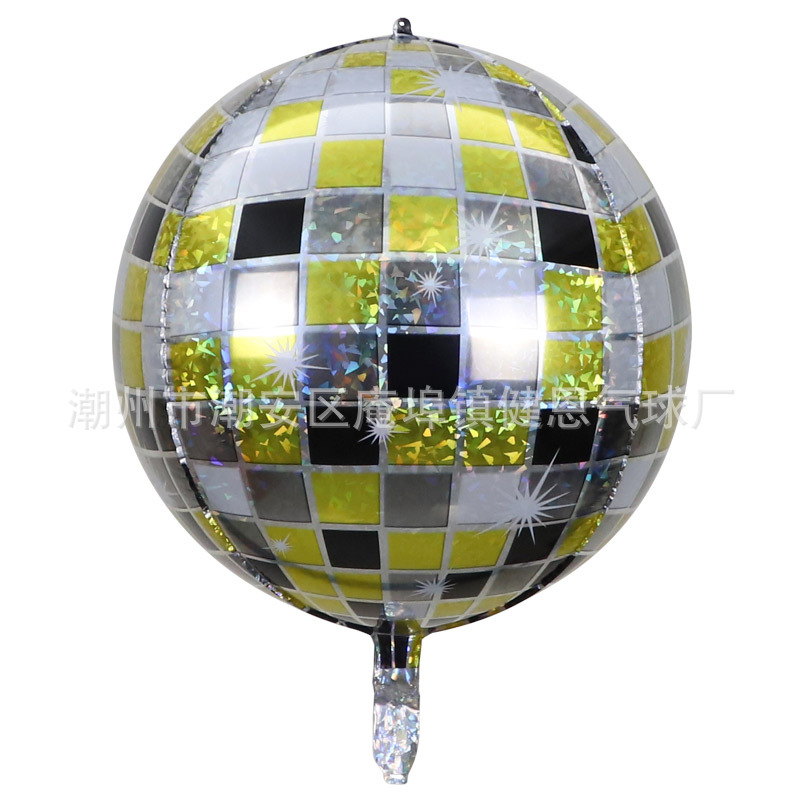 Transfronterizo exclusivo de 22 pulgadas película de aluminio láser 4D globo decoración del banquete de boda Año Nuevo Día de San Valentín bar KTV diseño