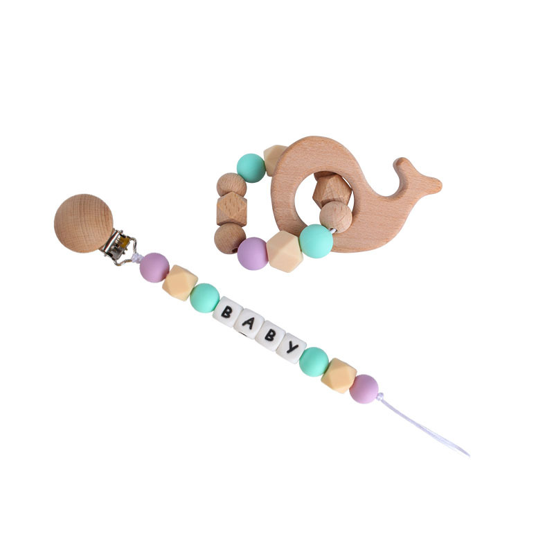 Nuevo bebé DIY creativo chupete cadena nombre personalizado haya Mickey animal de dibujos animados juguete mordedor chupete cadena