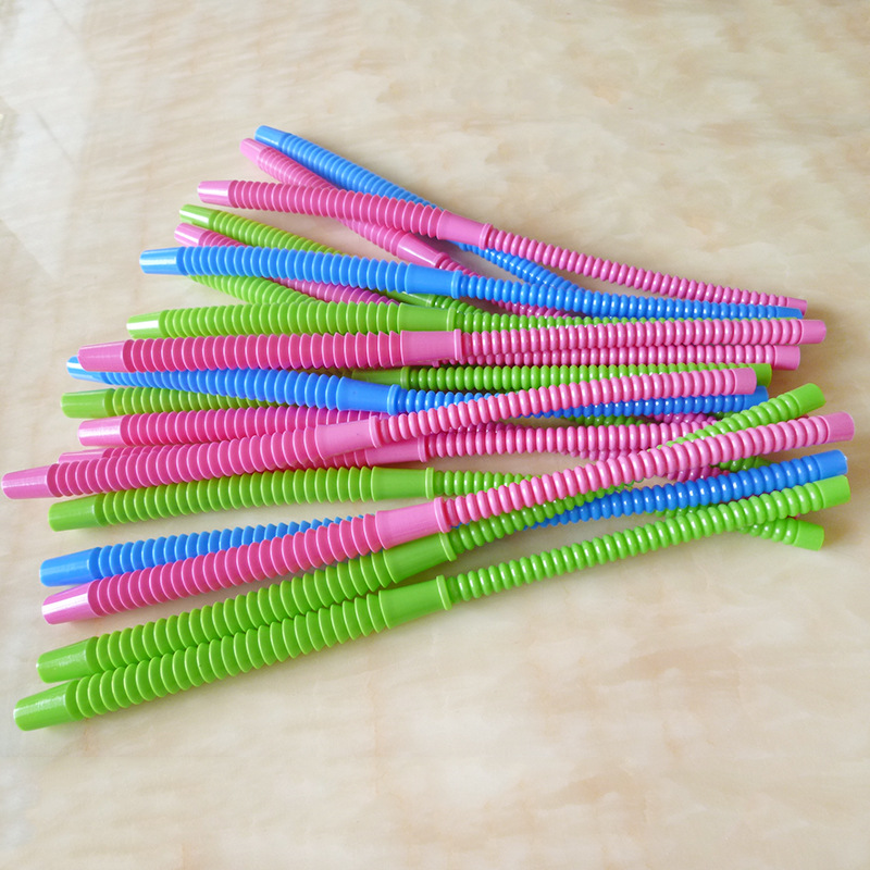 供应PE吸管波纹吸管彩色耐高温吸管