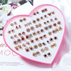 Fruit plastic cartoon earrings, 36 pair, flowered, European style