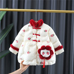 Зимняя детская куртка, зимний милый пуховик для девочек, детская одежда, увеличенная толщина