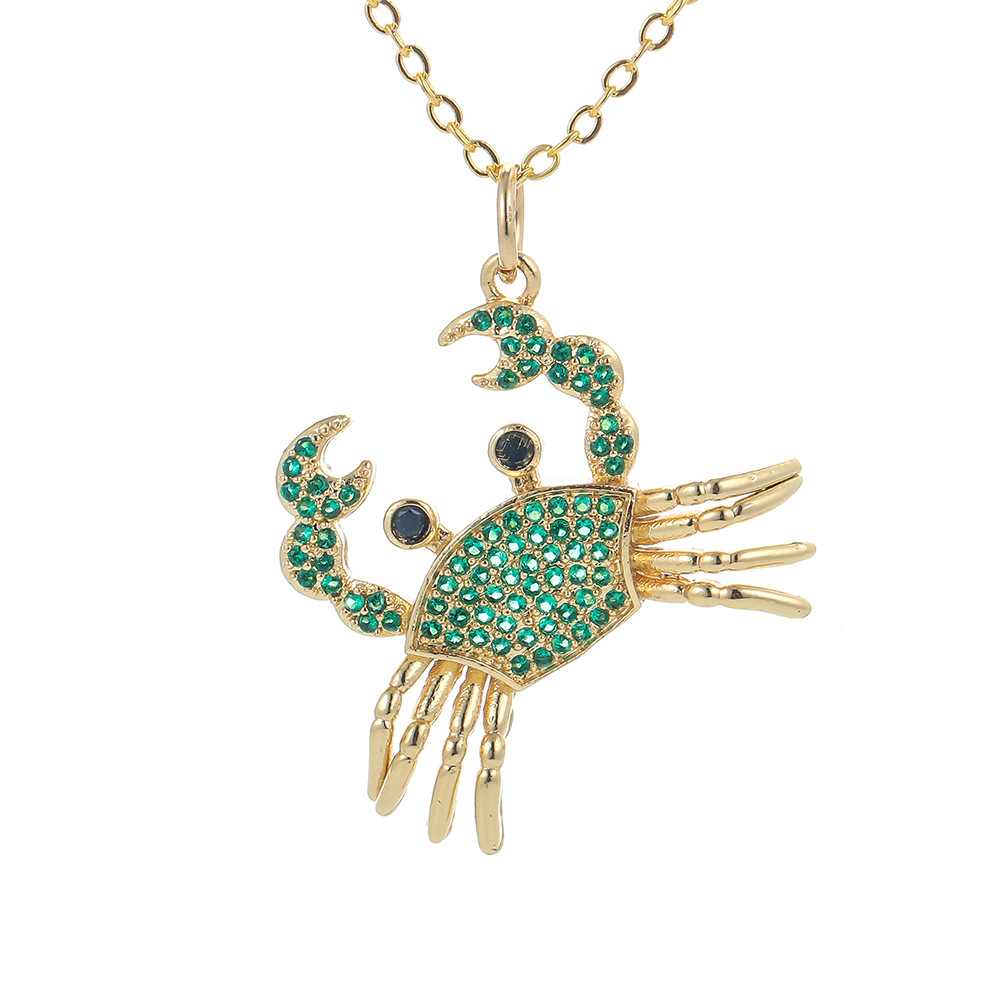 cute little crab pendant copper necklacepicture3