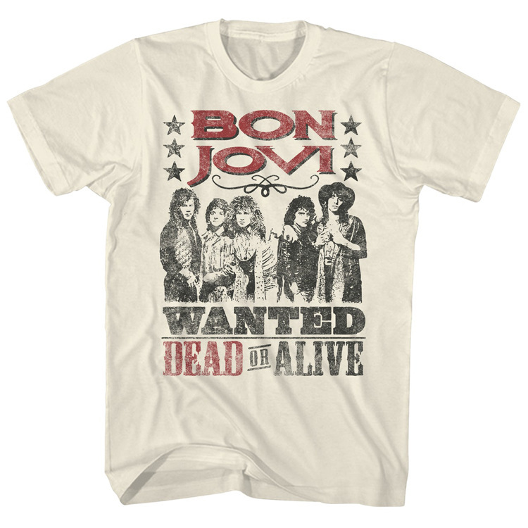 Metal Bon Jovi Bon Jov Rock Band Summer Men's Retro American Street Punk T-Shirt