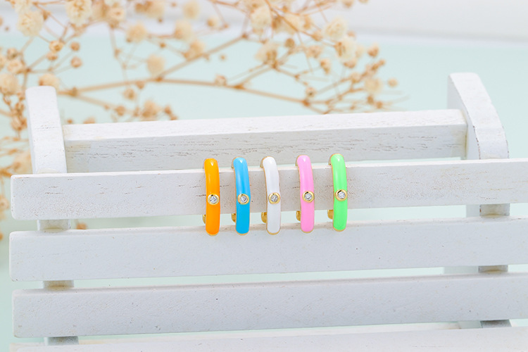 Unisex Gender Korean Paint Dripping U-shaped Earless Copper Ear Bone Clip