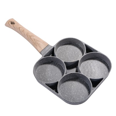 煎蛋锅四孔电磁炉煤气灶通用型煎锅鸡蛋汉堡锅早餐神器模型小煎锅|ru