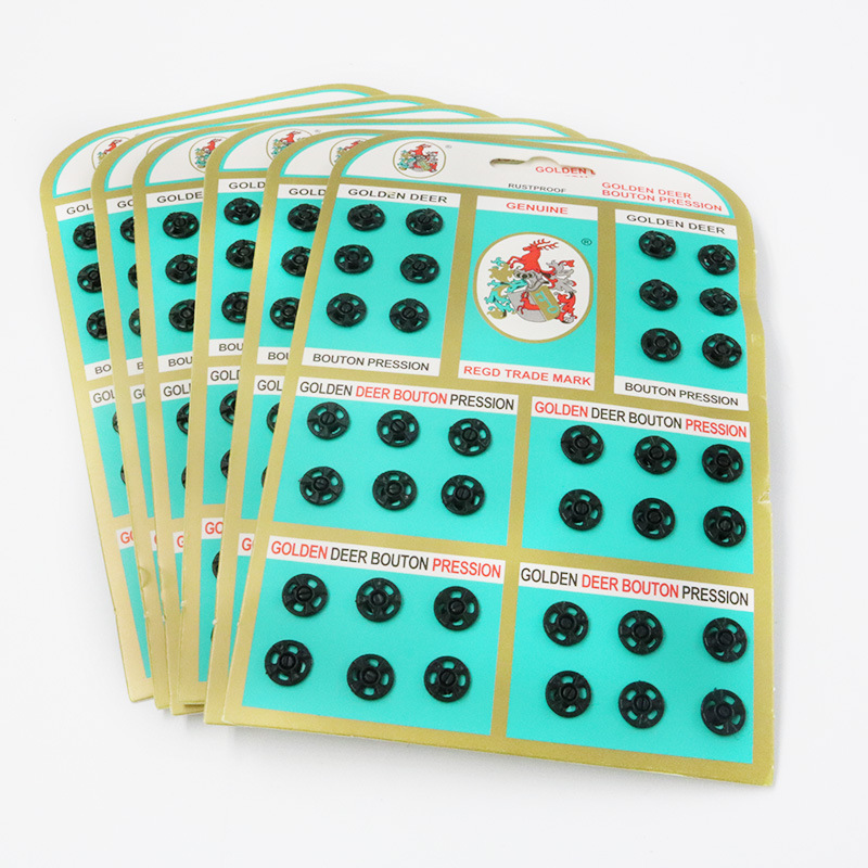 厂家现货 套装黑白按扣 尼龙暗扣塑料子母扣 8.5mm按扣套装