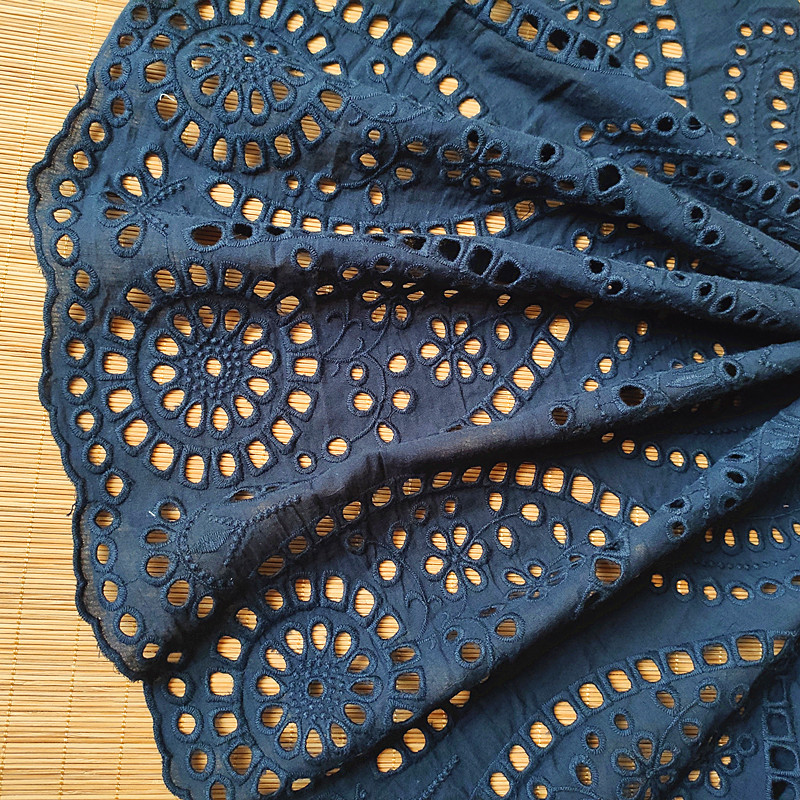 现货新款镂空刺绣面料窗帘桌布家居服饰装饰辅料天腾批发宽32cm