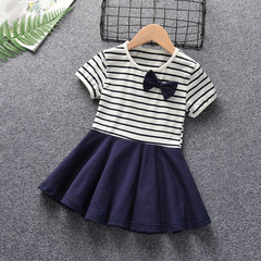 Girls' Dress 2021 New Korean Version Summer Dress for Baby Girls Children Princess Dress Kids Short Sleeve Stylish Trendy