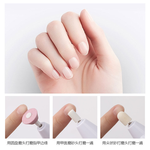 Nail polishing head set 5 pieces, 6 pieces, grinder accessories, polishing head with sanding ring, manicure tools