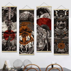 Giant Crevice Pine Wood Scroll Painting Japanese Wabi-Sabi Ukiyo-e Decorative Art Home Wall Art Spray Painting Cross-border Supply