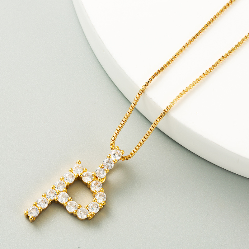 Korean O Word Chain Geometric Letter Necklace Letter Love Clavicle Chain Hip Hop Necklace Wholesale display picture 6