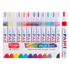 Adapt 110 White Oil-Based Marking Pen Tire Touch-Up Pen Waterproof DIY Graffiti Pen 12-Color Set Wholesale