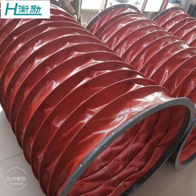 耐高温硅胶布伸缩风管软连接 风机通风软连接 烟道风道帆布软连接|ms