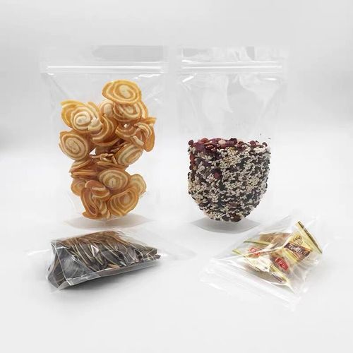 Manufacturer high-definition transparent self-standing bag food packaging ziplock bag flower tea nut sealing bag dry goods sealing bag