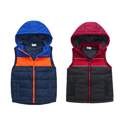 加工定制新款男女童春秋冬季夾棉保暖棉背心兒童馬甲