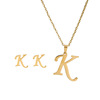 Pendant stainless steel, necklace with letters, accessory, English letters, European style, does not fade, wholesale