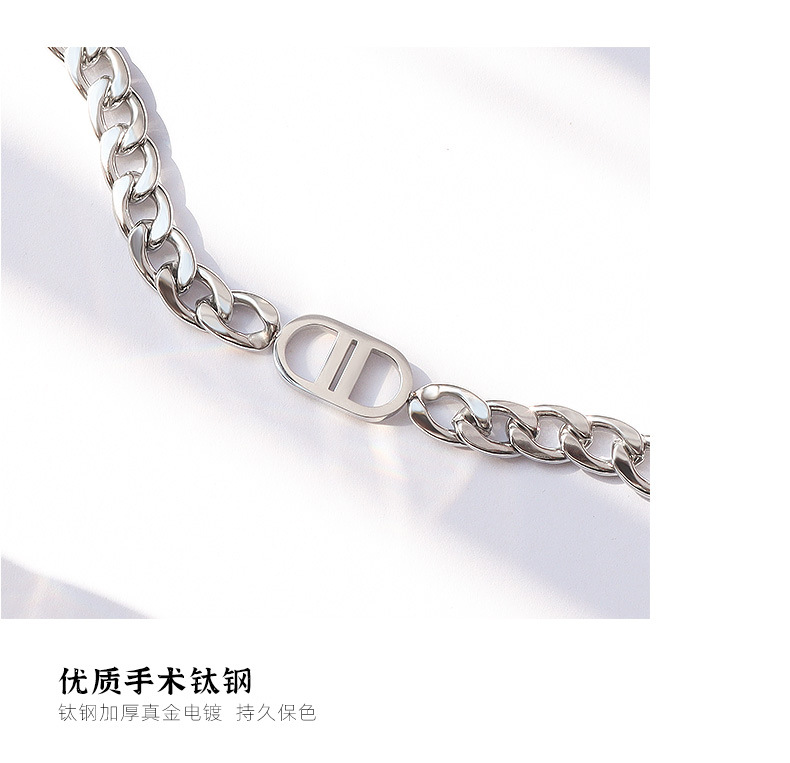 Hip-hop Personality Letter D Thick Chain Necklace display picture 11