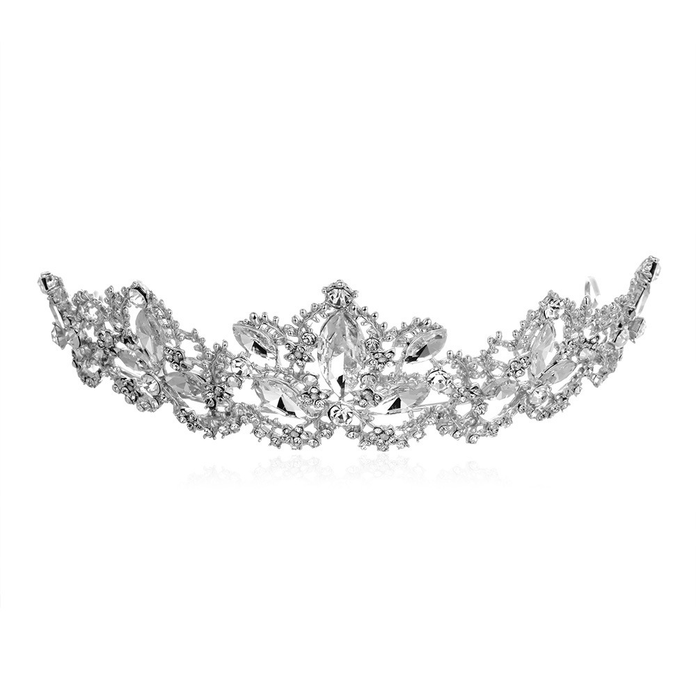 105g Weight Crown Hair Accessories Type Crystal Inlay Material 1 Piece Quantity Daily, Party Occasion Alloy Material Crown Pattern Women's Gender Hollow Out, Inlay Design Shiny, IG Style Style Women's IG Style Shiny Crown Alloy Hollow Out Inlay Crystal Crown 12