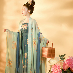  restored Han Dynasty Dress Lady embroidered chebula skirt big sleeve shirt Han Dynasty dress set embroidered Big skirt
