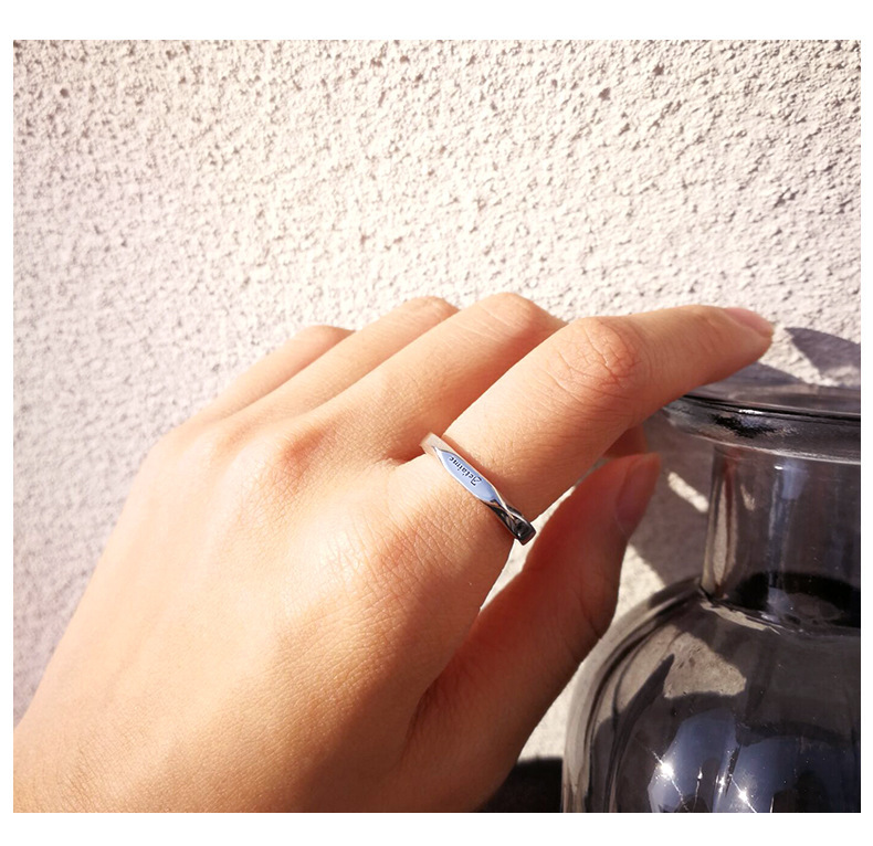 Simple Style Letter Copper Plating Rings 1 Piece