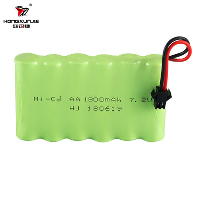 廠家直銷7.2V 1800mAh鎳镉充電電池組AA5號遙控電動玩具照明燈飾
