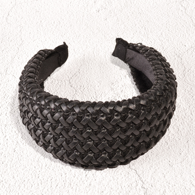 Knotted Leather Braided Headband display picture 4