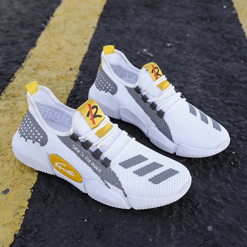 Sports New Trend Casual Shoes Popular Men's Shoes Korean Net Shoes Cloth Shoes Breathable 2022 Popular Board Shoes Coconut Shoes