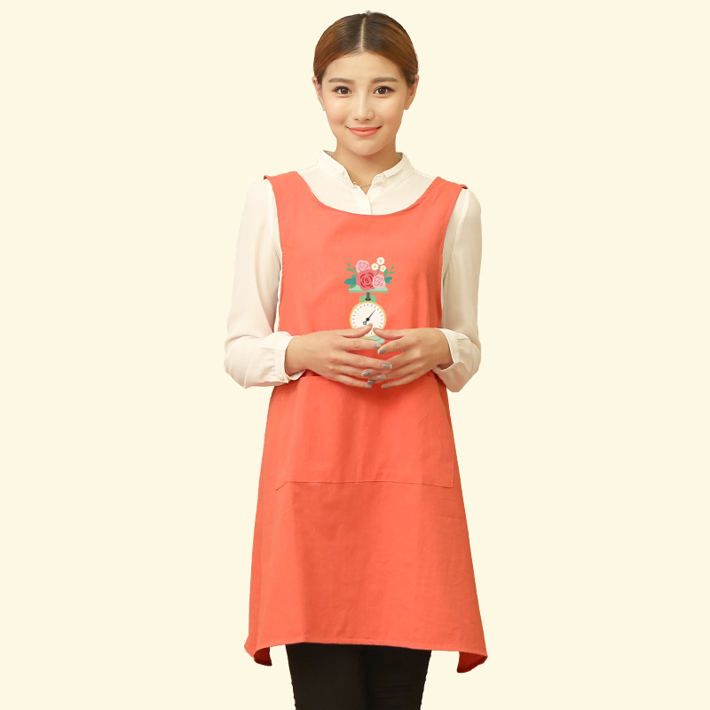 Delantal hogar cocina camarero ropa de trabajo moda femenina hombres nórdicos anti-incrustante cintura Impresión de logotipo personalizado