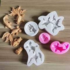 金魚鯉魚蛋糕烘焙工具 翻糖巧克力蛋糕裝飾模具 DIY硅膠模具