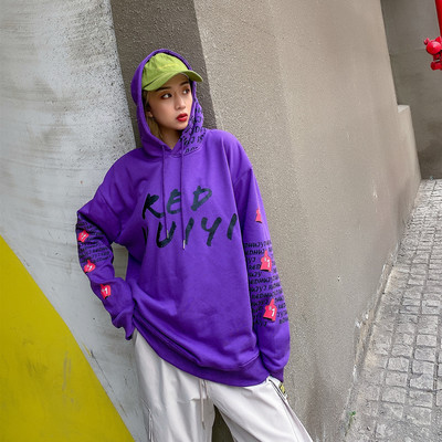 2020秋季女装潮韩版新品女式连帽卫衣套头宽松卫衣女卡通长袖T恤|ru