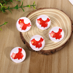 中國風五星紅旗國旗胸針愛國黨慶中國地圖紀念徽章國慶節旅遊胸章