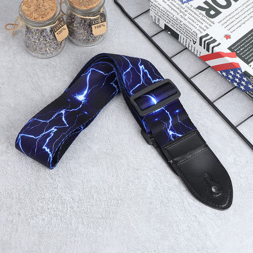 Electric guitar strap, personalized heat transfer shoulder strap, folk guitar strap, 38-inch strap, 41-inch acoustic guitar strap