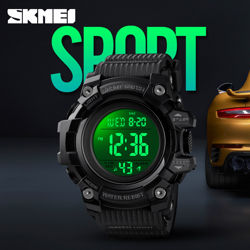 Skmei 1552 estudiante deportes al aire libre pantalla digital reloj electrónico moda retroiluminación pareja nuevo reloj electrónico impermeable