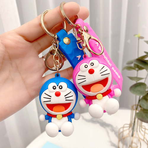 Wholesale Cartoon Anime Doraemon Keychain Cute Jingle Cat Keychain Ring Bag Pendant Doraemon Gift
