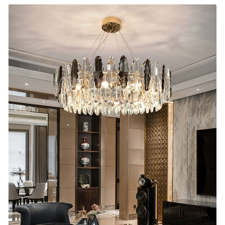 Потолочная лампа для гостиной, современные кристаллические LED-светильники, стиль светлой роскоши, 2020 год